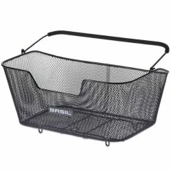 Basil Base Fietsmand L Staal - Zwart