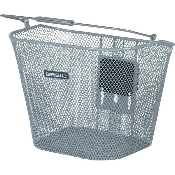 Basil Bremen KF Fietsmand Fijnmazig KlickFix Alu - Zilver 3 Basil Bremen KF Fietsmand Fijnmazig KlickFix Alu - Zilver
