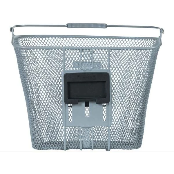 Basil Bremen KF Fietsmand Fijnmazig KlickFix Alu - Zilver 6 Basil Bremen KF Fietsmand Fijnmazig KlickFix Alu - Zilver – Image 4