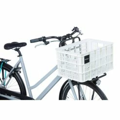Basil Fietskrat Maat L 40L - Bright Wit -Bike Fashion Soldes basil fietskrat maat l 40l bright wit 8715019211621 6 l