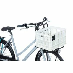 Basil Fietskrat Maat M 29.5L - Bright Wit -Bike Fashion Soldes basil fietskrat maat m 29 5l bright wit 8715019211386 6 l