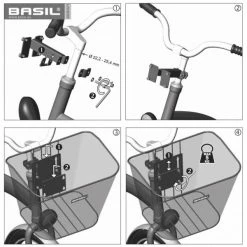Basil Fietsmand T.b.v. 22-25.4 Mm Stuurpen Zwart -Bike Fashion Soldes basil fietsmand t b v 22 25 4 mm stuurpen zwart 8715019102189 11 l