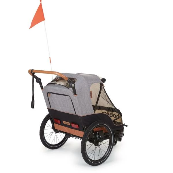 Bobike 2 In 1 Fietskar 2-Kinderen - Zwart/Grijs 4 Bobike 2 In 1 Fietskar 2-Kinderen - Zwart/Grijs – Image 2