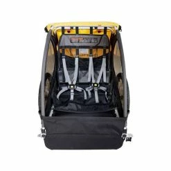 Burley Bee Kinder Fietskar 2-Kinderen - Geel/Zwart -Bike Fashion Soldes burley bee kinder fietskar 2 kinderen geel zwart 677147 2 l