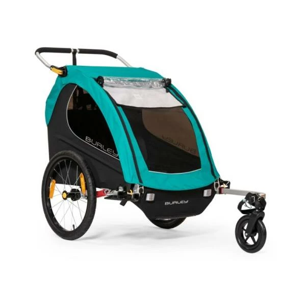 Burley Encore X Fietskar 2-Kinderen - Zwart/Turquoise 3 Burley Encore X Fietskar 2-Kinderen - Zwart/Turquoise