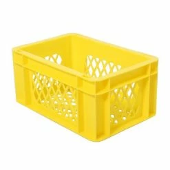Hollandbikeshop Fietskrat Mini - 30 X 20 X 14.5cm - Geel