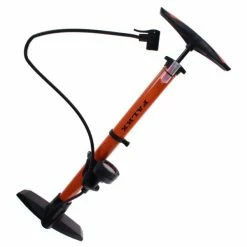 Hollandbikeshop HBS Fietspomp Hoge Druk 11bar Met Manometer - Oranje -Bike Fashion Soldes hbs fietspomp hoge druk 11bar met manometer oranje 8718347834654 2 l