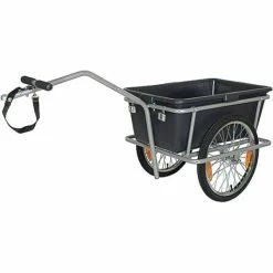 Monz Trailer Monz Fietsaanhanger Big Cargo Trailer 90L Staal Grijs