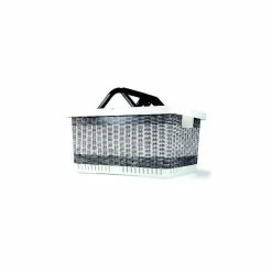 Hollandbikeshop MyBasket Fietsmand 26L Riet - Wit/Zwart