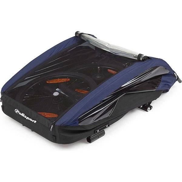 Polisport Duo 2 Fietskar 2-Kinderen - Grijs/Blauw 7 Polisport Duo 2 Fietskar 2-Kinderen - Grijs/Blauw – Image 5