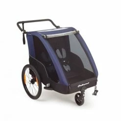 Polisport Duo 2 Fietskar 2-Kinderen Wandelset - Grijs/Blauw