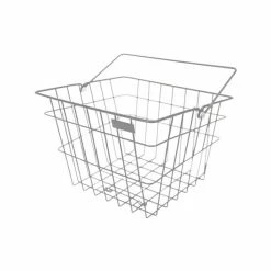 Steco Vintage Fietsmand Achterop Staal - Mirror Chrome