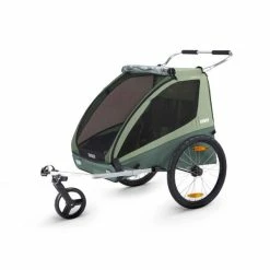 Bike Fashion Soldes 20 Thule Chariot Cts Thule Coaster XT Fietskar 2-Kinderen - Basil Groen