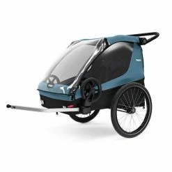 Thule Chariot Cts Thule Courier 2 Kinderkar 2-Kinderen - Aegean Blauw/Zwart